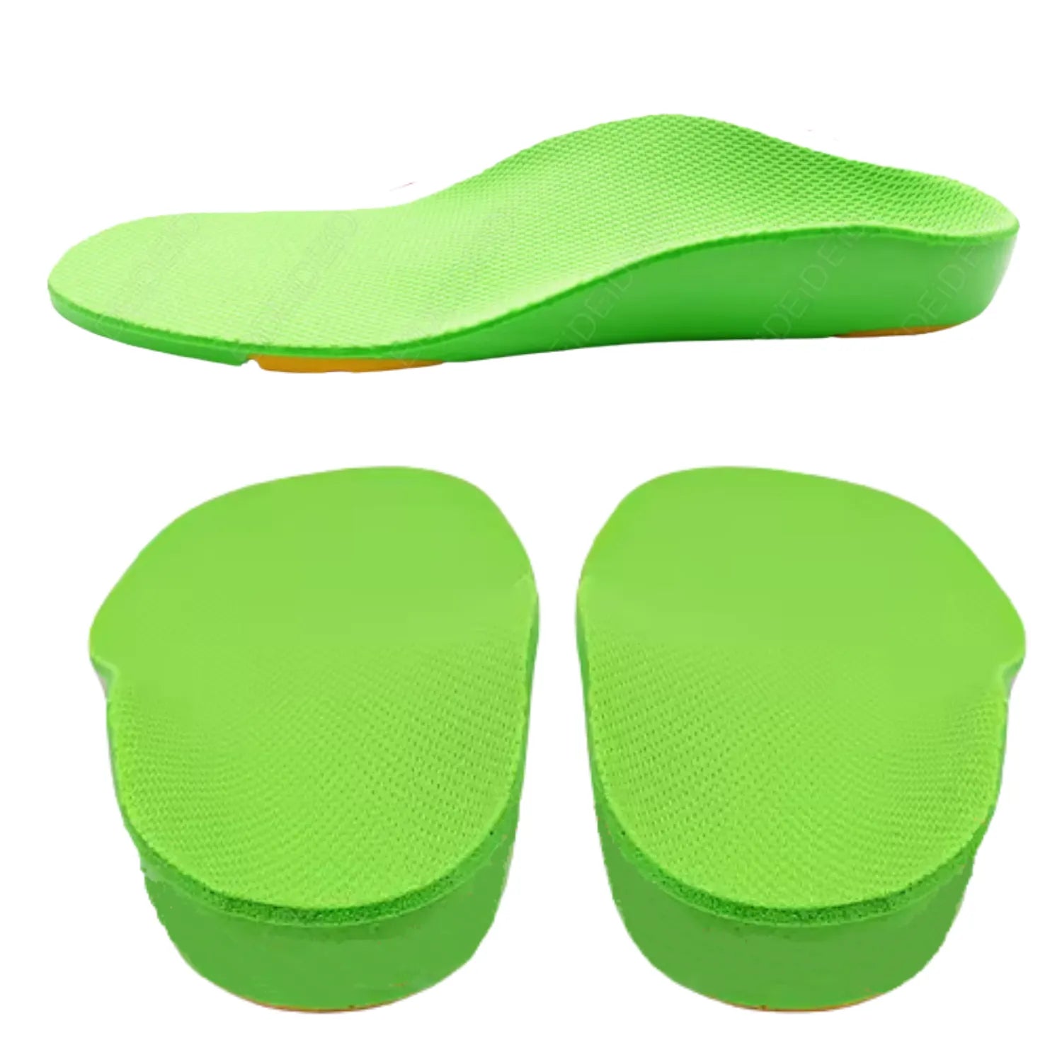 Palmilha Infantil Corretiva O/X Arco Médio Verde | Suporte Flexível